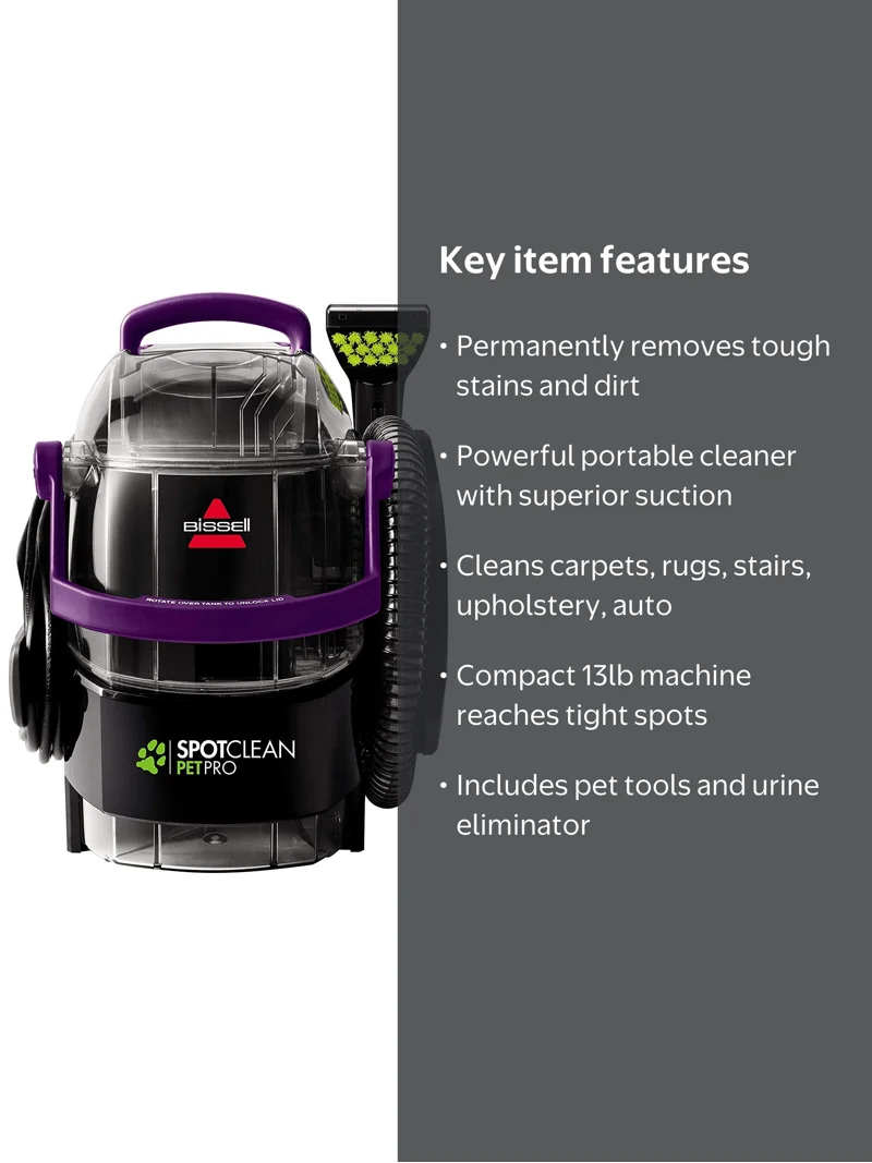 Bissell SpotClean Pet Pro: Powerful Stain Cleaning, Rug