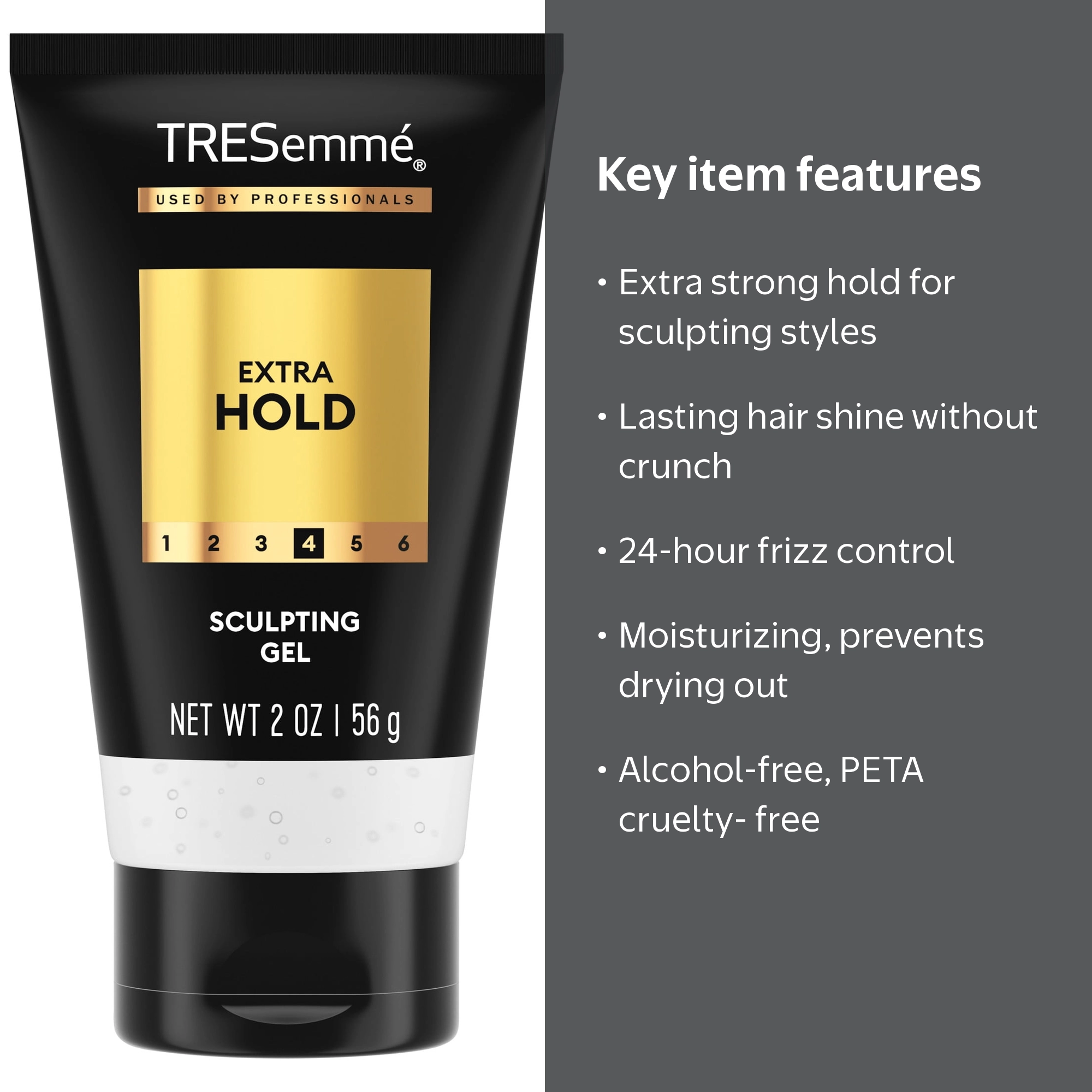 TRESemmé Hair Styling Gel Extra Hold and Shine 2 oz, Frizz Control