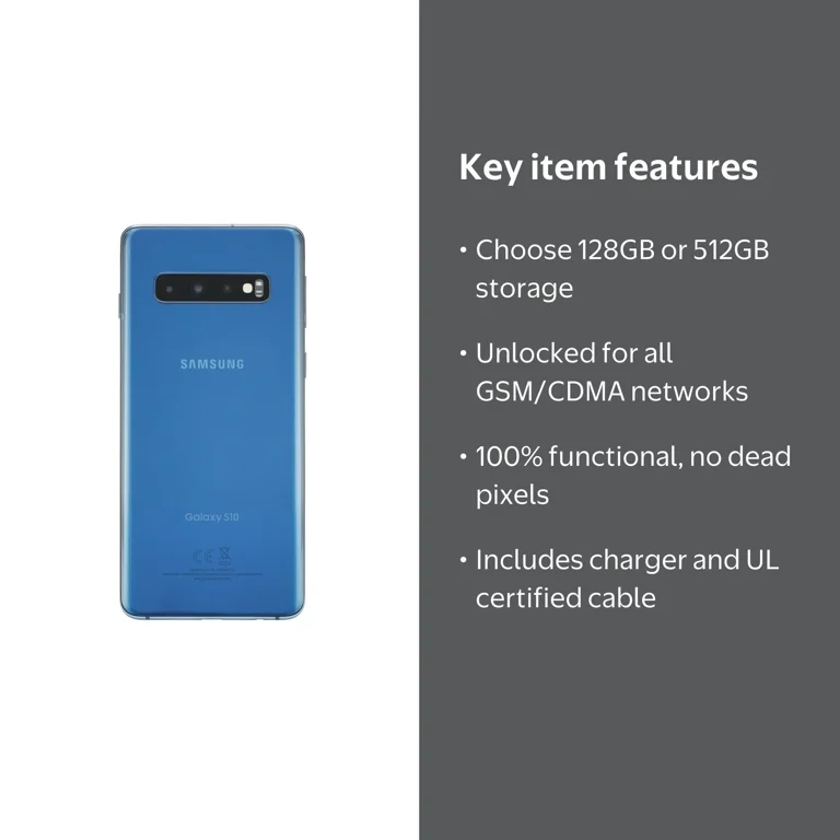 Pre-Owned Samsung Galaxy S10 128GB 512GB SM-G973U1 All Colors