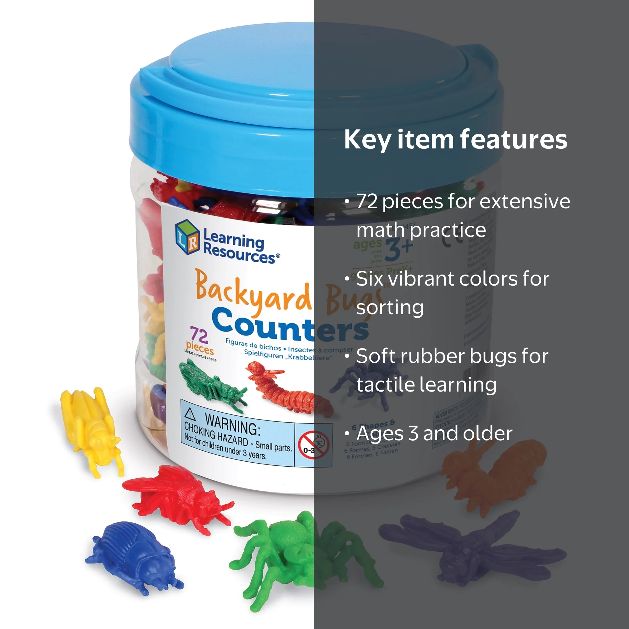 Learning Resources Backyard Bugs Counters, Educational Counting