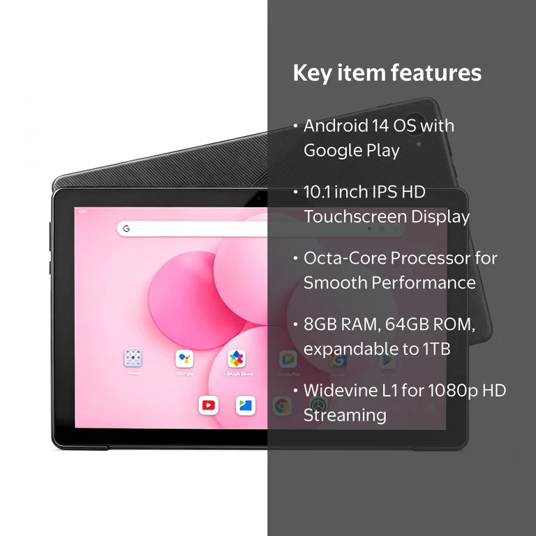 Android 14 Tablet, 10.1 inch Tablets with 1280 * 800 IPS HD Android 14 Tablet, 10.1 inch Tablets with 1280 * 800 IPS HD