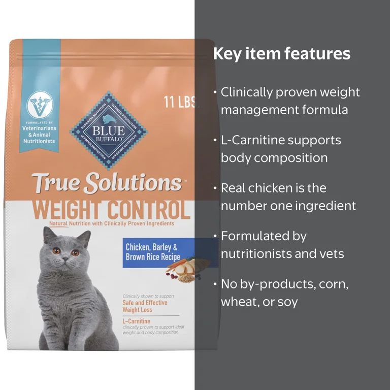 l carnitine in cat food Royal Canin Feline Care Nutrition Light Adult But too much weight can be bad for their health Blue Buffalo True Solutions Fit