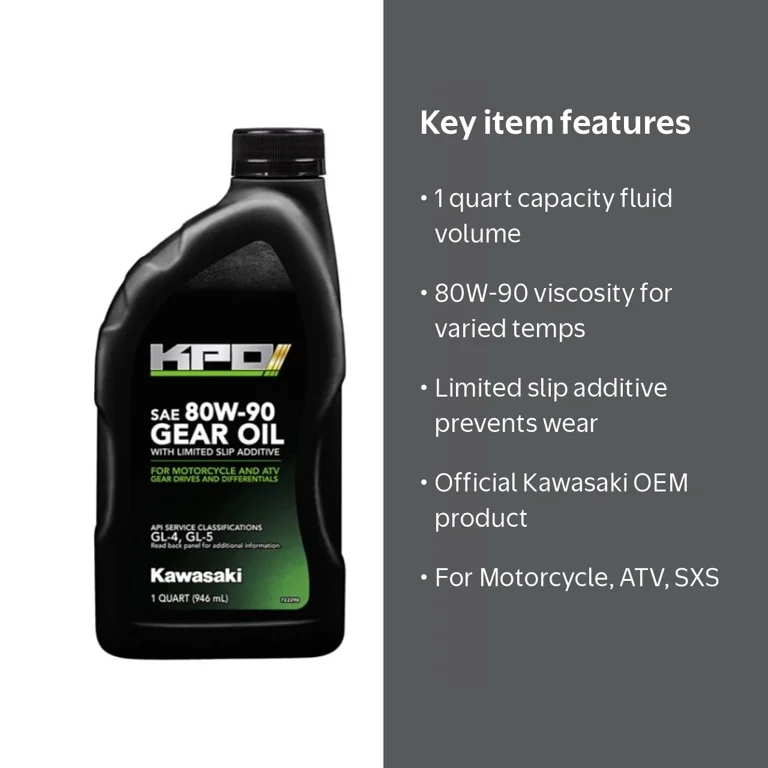 Kawasaki KPO Gear Oil with Limited Slip Additive 80w90 Motorcycle