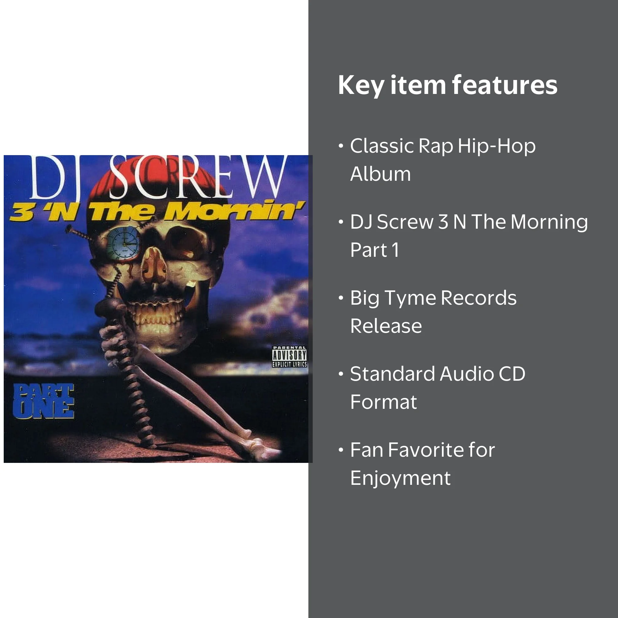 DJ Screw - 3 'N the Morning: Part One - Music & Performance - CD