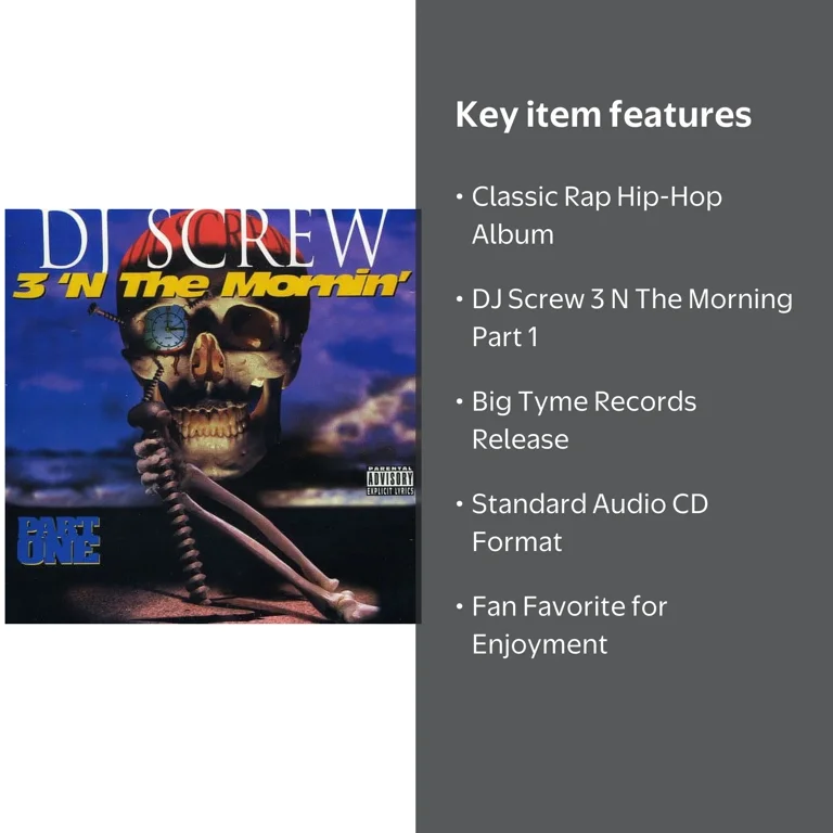 DJ Screw - 3 'N the Morning: Part One - Music & Performance - CD