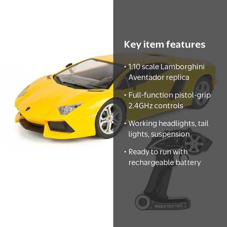 Lamborghini Aventador 1:10 Fast Remote Control Toy Drive, RTR
