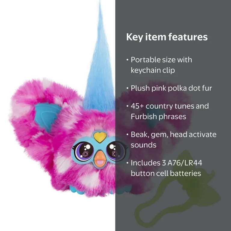 Furby Furblets Dah-Tee Mini Electronic Plush Toy for Girls & Boys