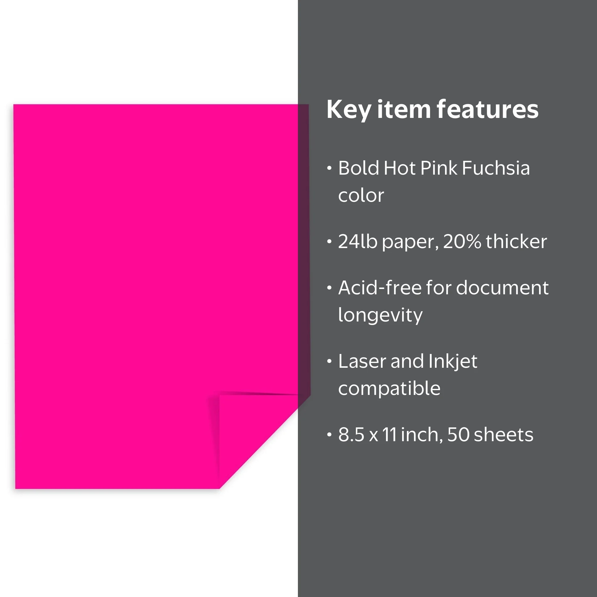 Astrobrights Bright Colored Premium Stationery, Hot Pink Fuchsia