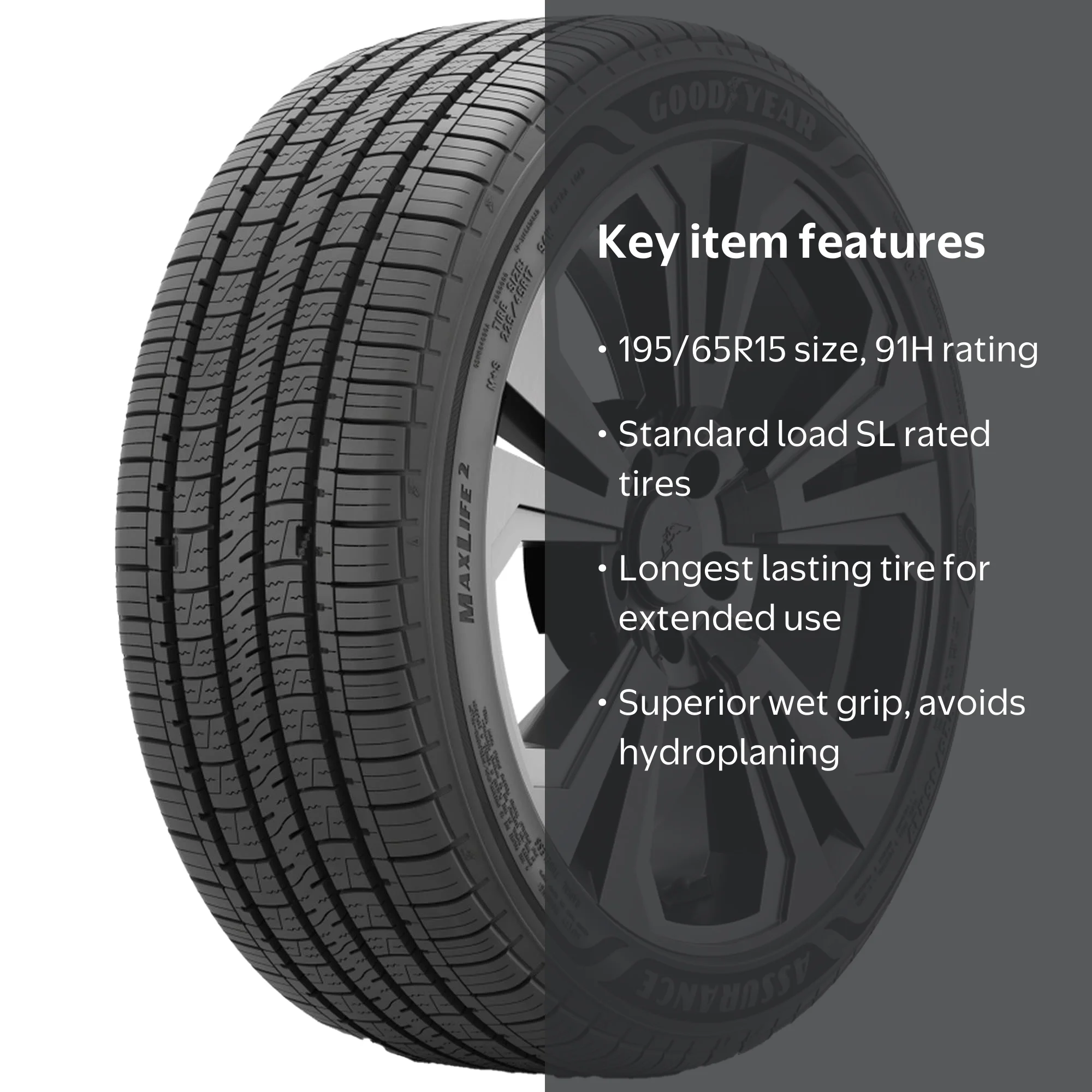 GOODYEAR 195/65R15 タイヤ 2本新品みたい 2024年式です , 【公式通販】