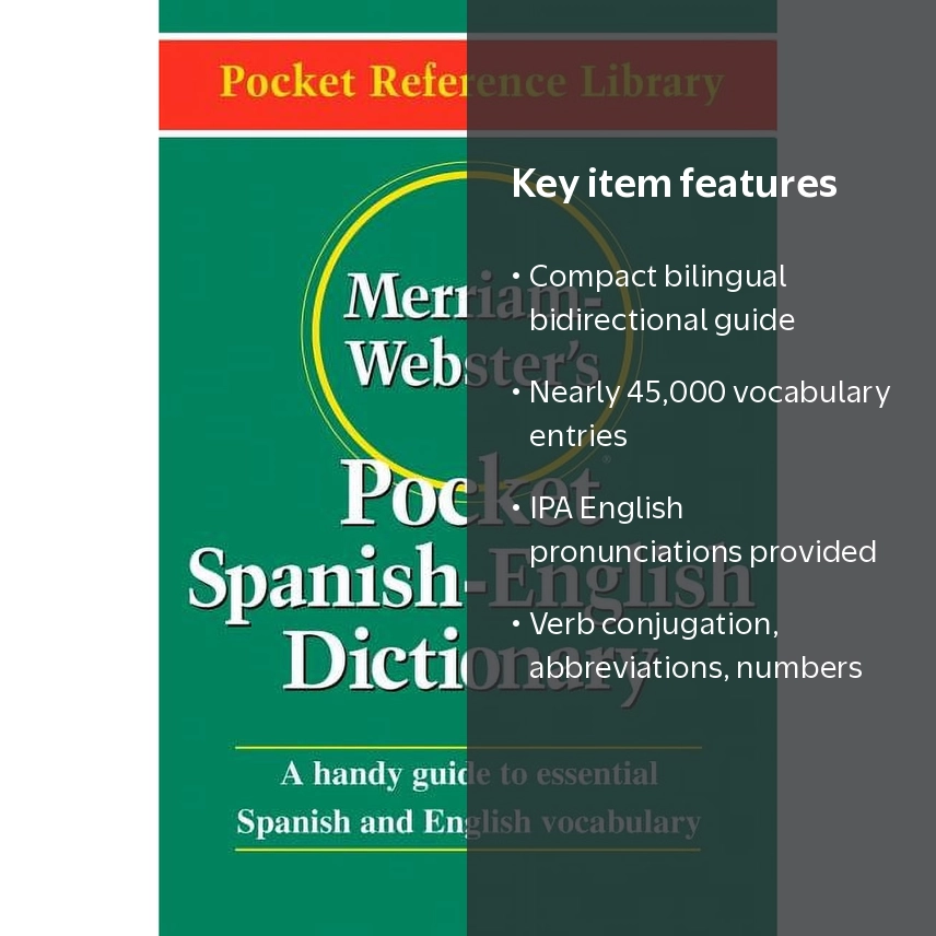 Merriam-Webster Pocket Spanish-English Dictionary, ISBN