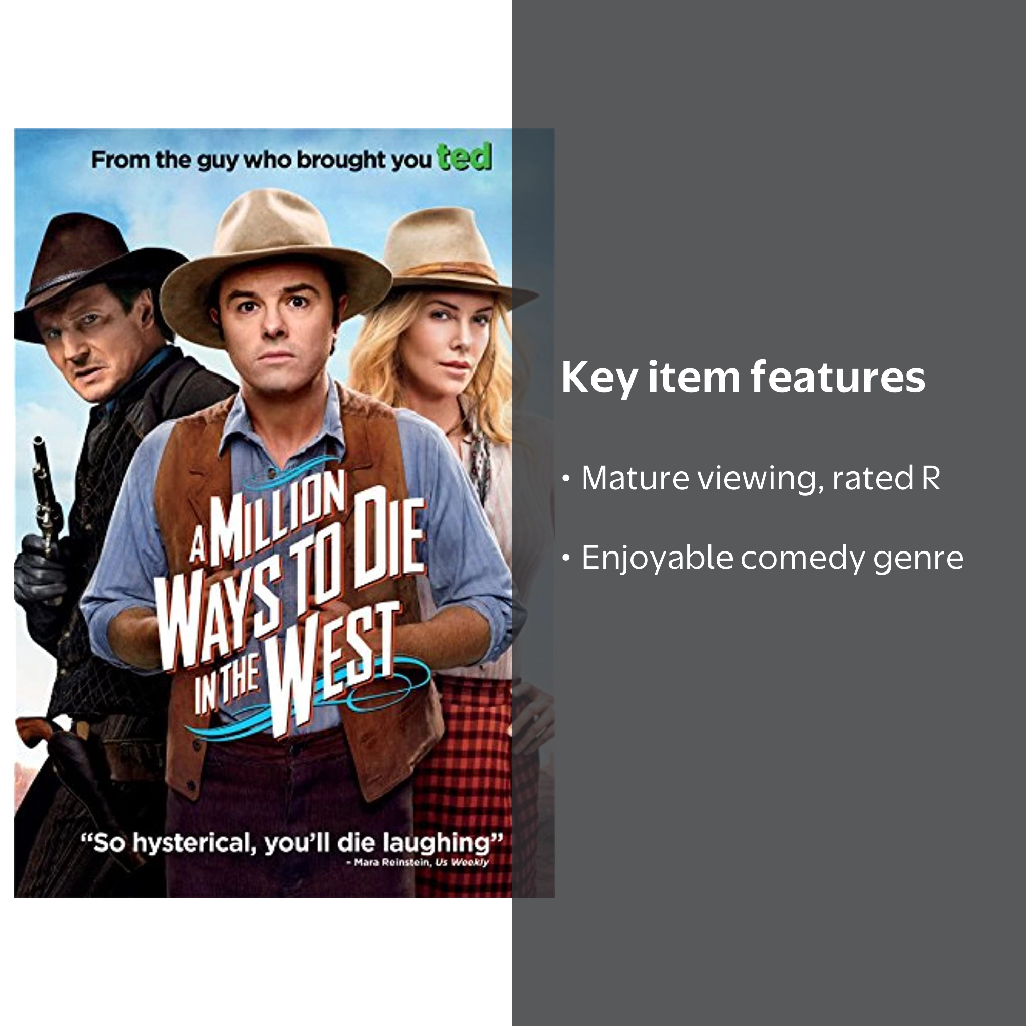 SDS, DVD, A Million Ways to Die in the West, MPAA R - Walmart.com