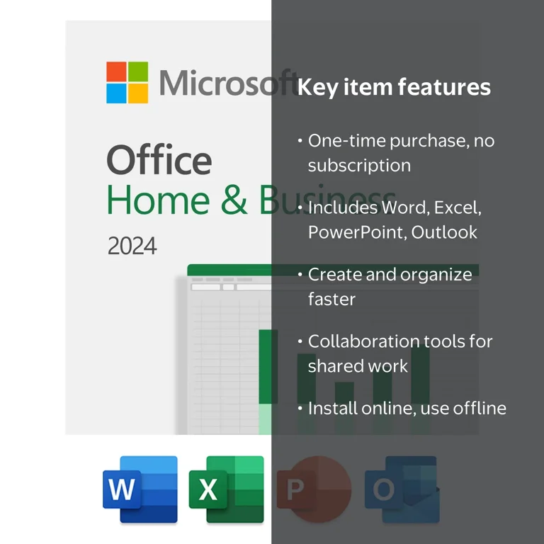 新品 Microsoft Office  & Business 2024 Microsoft Office Home & Business 2024 (1-User License, Download