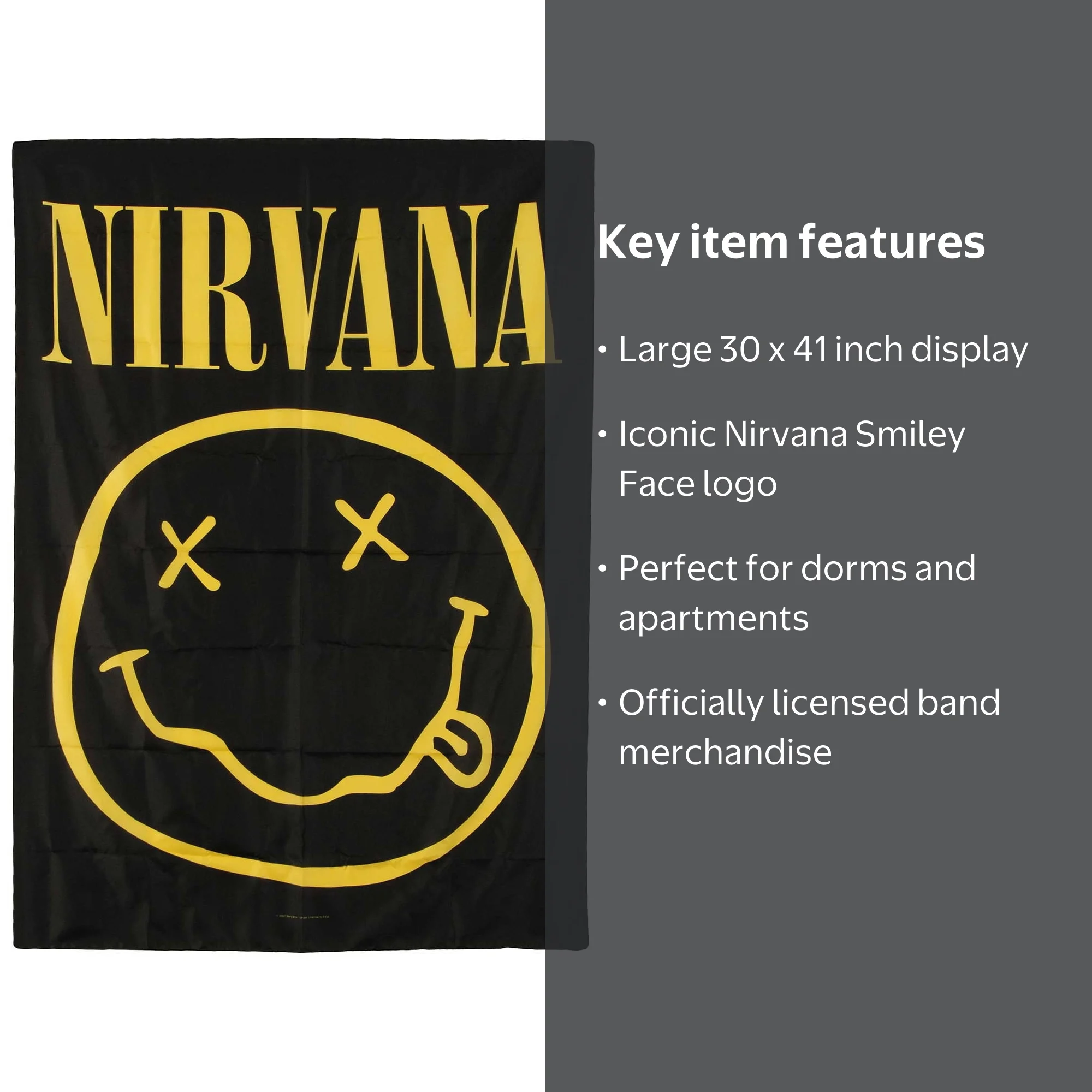 NIRVANA ポスター　フラッグ Nirvana - Poster Flag - Walmart.com