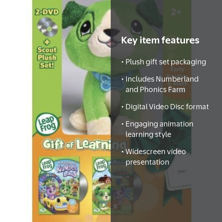 Lionsgate DVD Leapfrog Gift of Learning Animation, Includes Plush