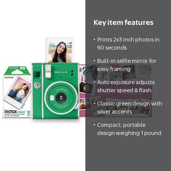 Fujifilm Instax Mini 40 Bundle - Green - Hearth & Hand™ with