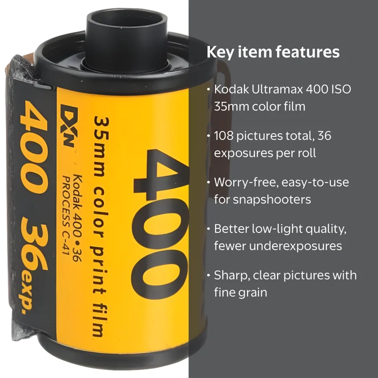 Kodak Ultramax 400 Color Print Film 36 Exp 35mm DX 400 135-36 Pack