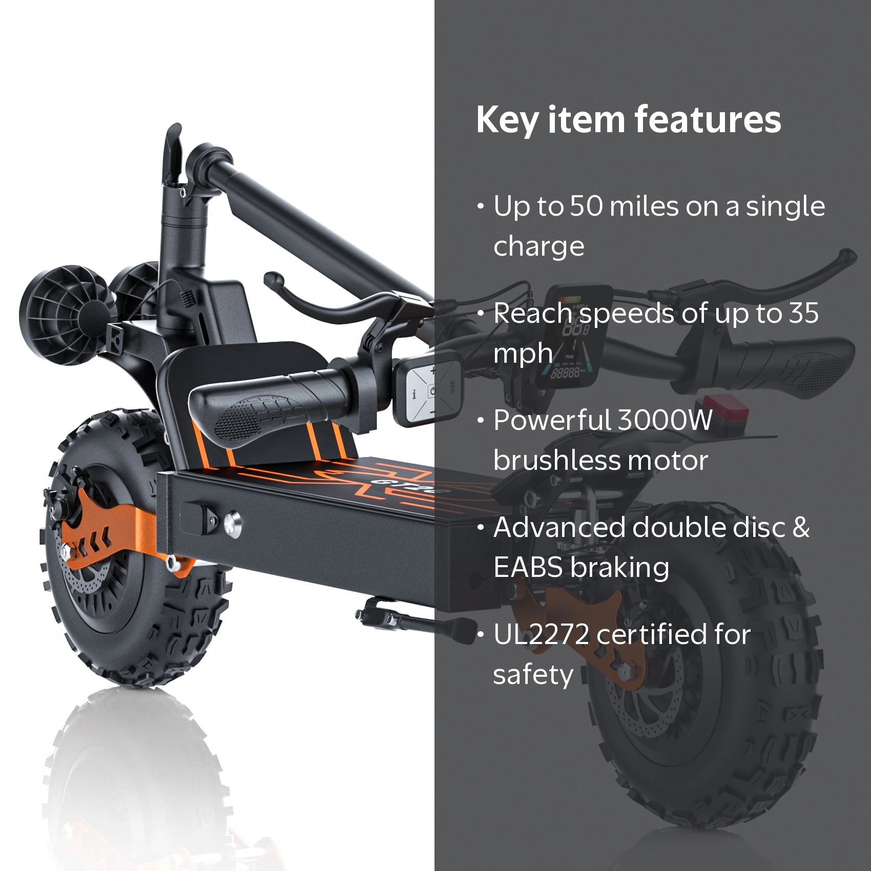 AZHAR GT28 3000W Electric Scooter for Adults,Top Speed 35MPH Fast