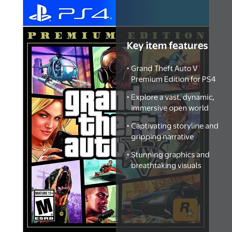 Nintendo Switch PlayStation4 Grand Theft Auto V Pack Ramirezen Grand Theft Auto V, Physical Edition, Immersive Open