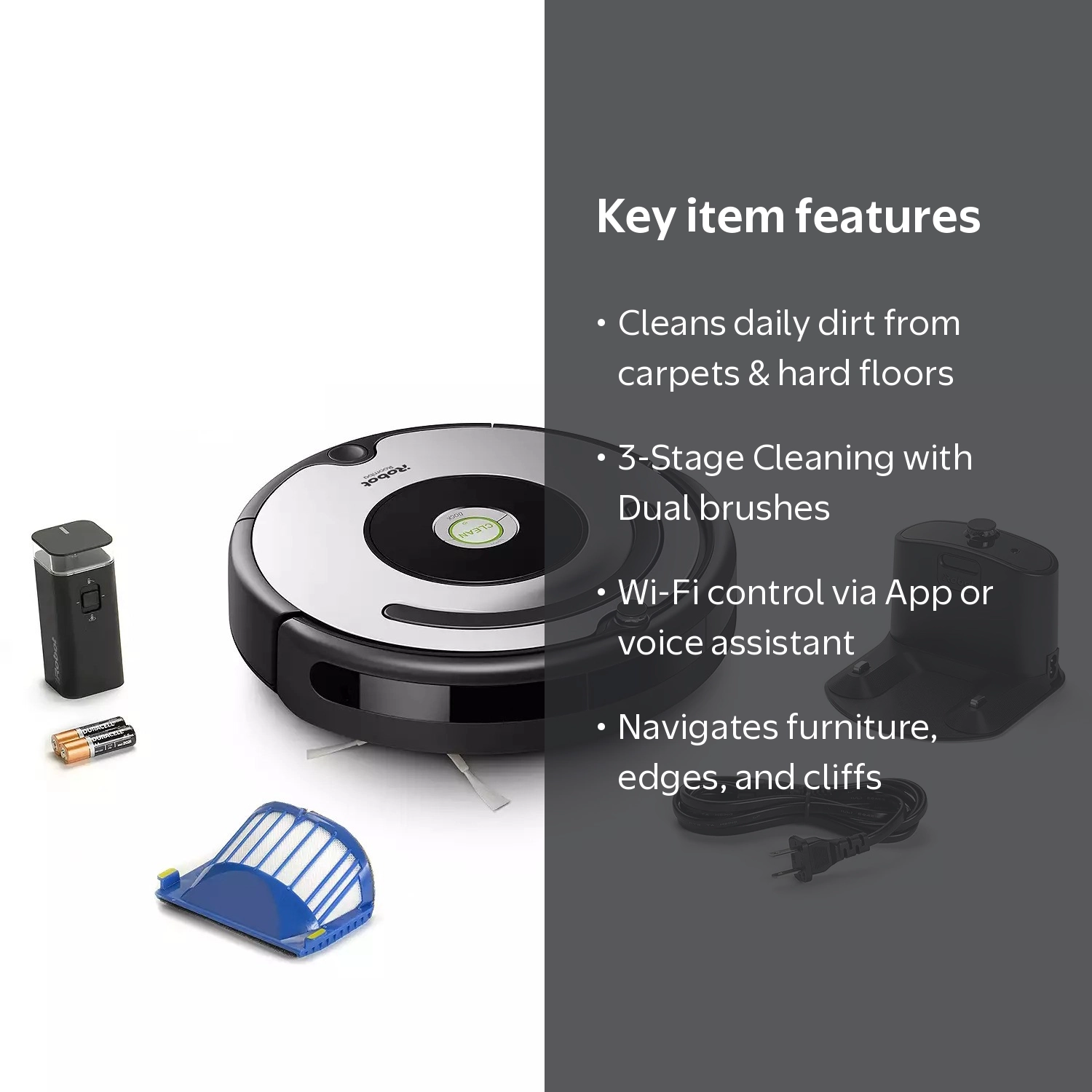iRobot™ Roomba™ 677 Wi-Fi Connected Multi-Surface Robotic Vacuum +