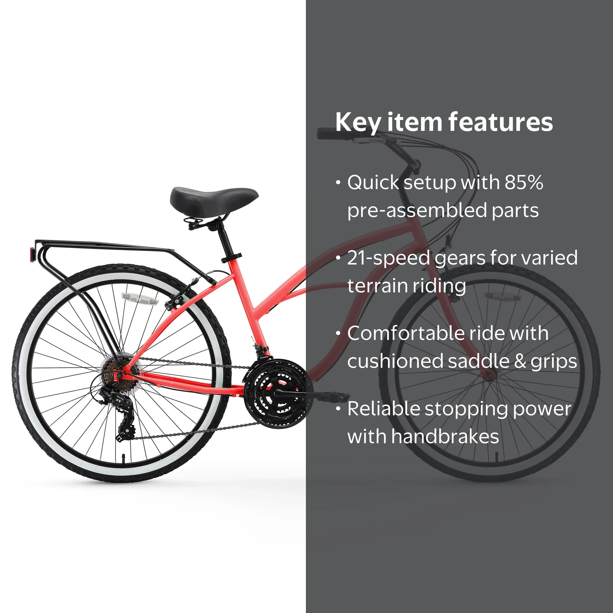 sixthreezero Around the Block Women's 21-Speed Beach Cruiser