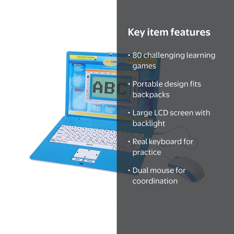 Tech Kidz - STEM Toy Computer Educational Learning Laptop, 80