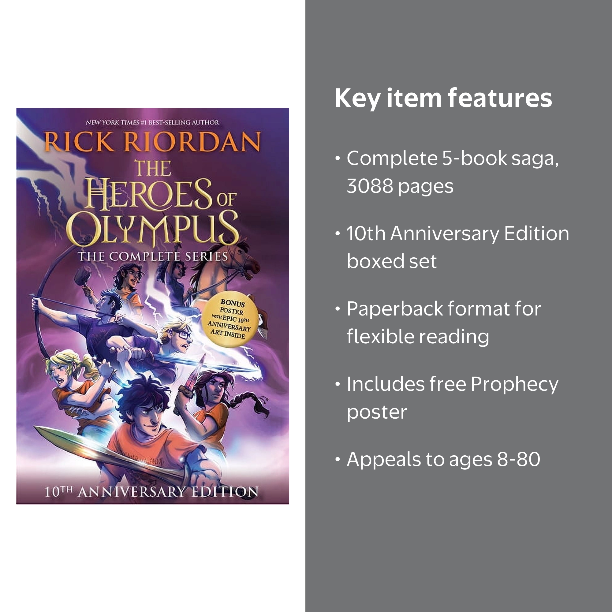 10th Anniversary Edition - Heroes of Olympus: Paperback Boxed Set