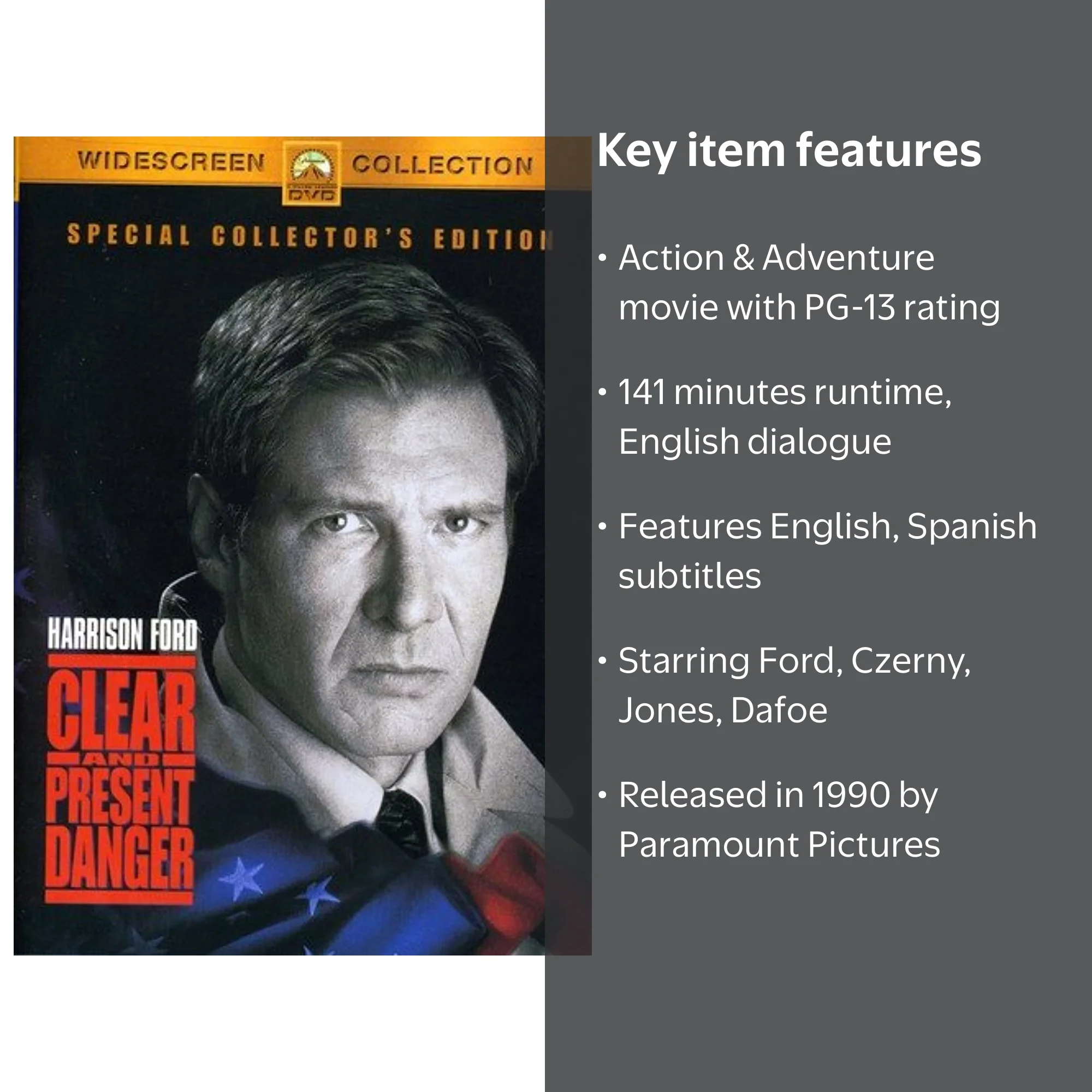 Clear & Present Danger [DVD](中古品) Clear and Present Danger (DVD), Paramount, Action & Adventure