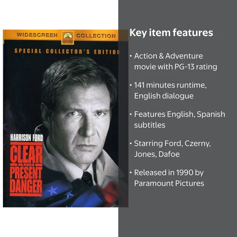 Clear and Present Danger (DVD), Paramount, Action & Adventure