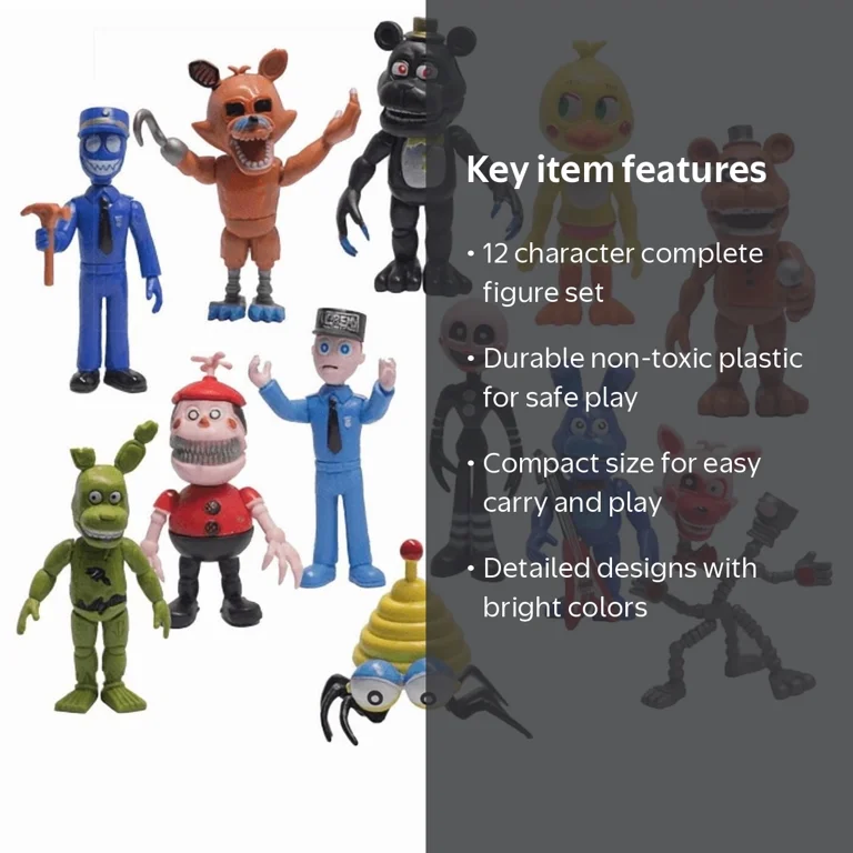GSMD, Five Nights at Freddy's Action Figure Set, 12 PCS