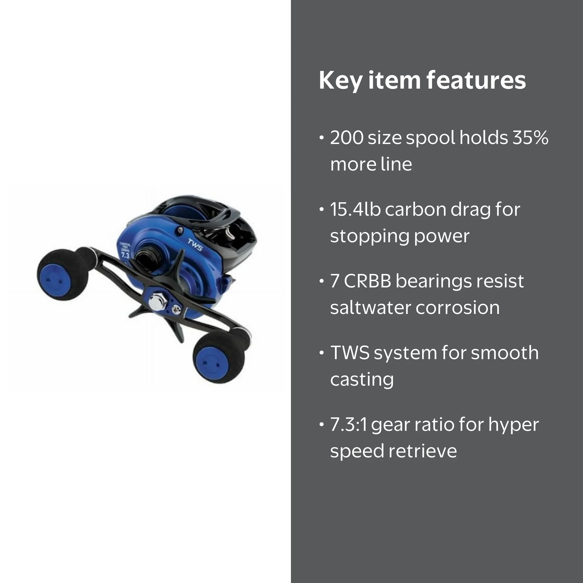Daiwa CLT200HS Coastal TWS High Speed Saltwater Baitcasting