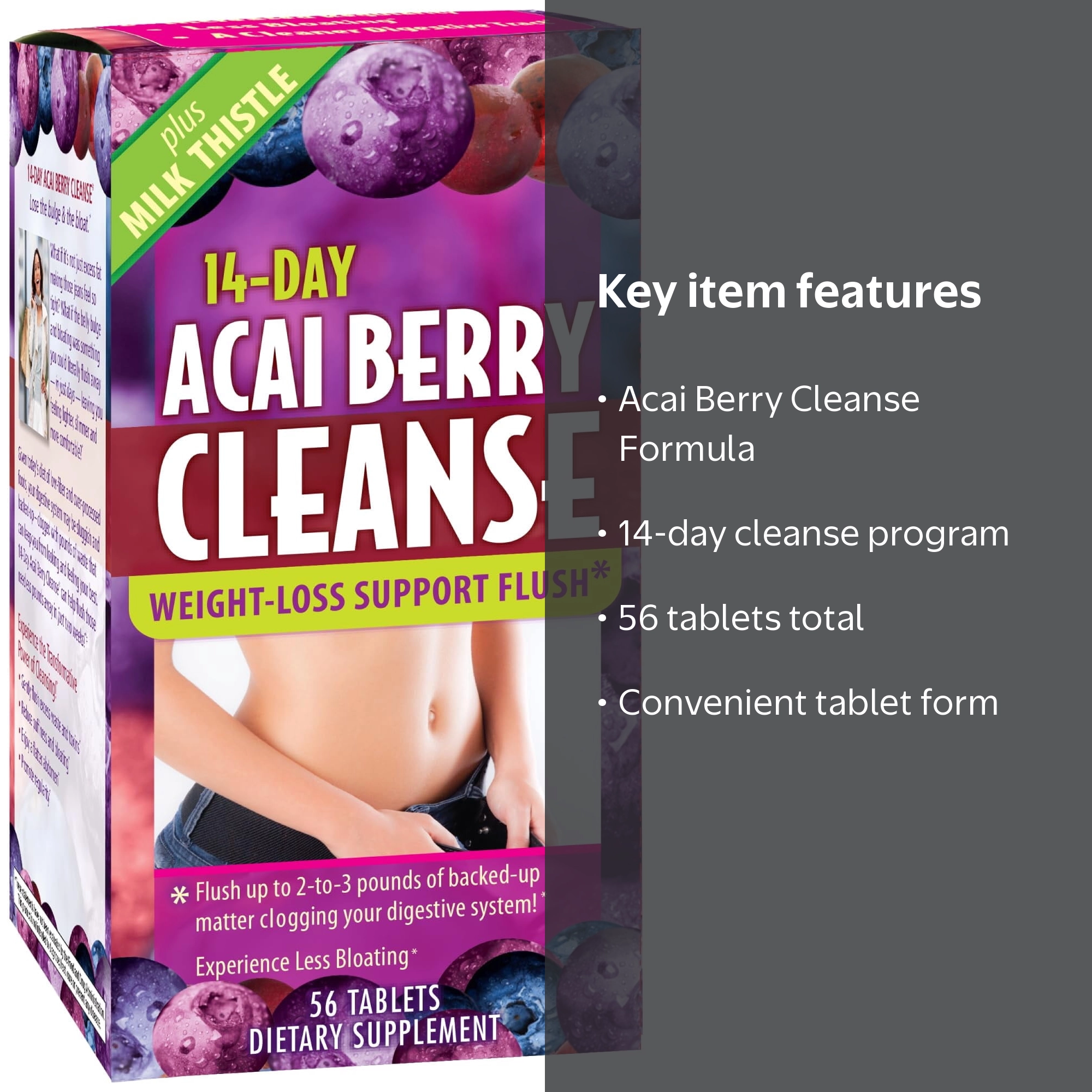 Applied Nutrition, 14-Day Acai Berry Cleanse Tablets, 56 count