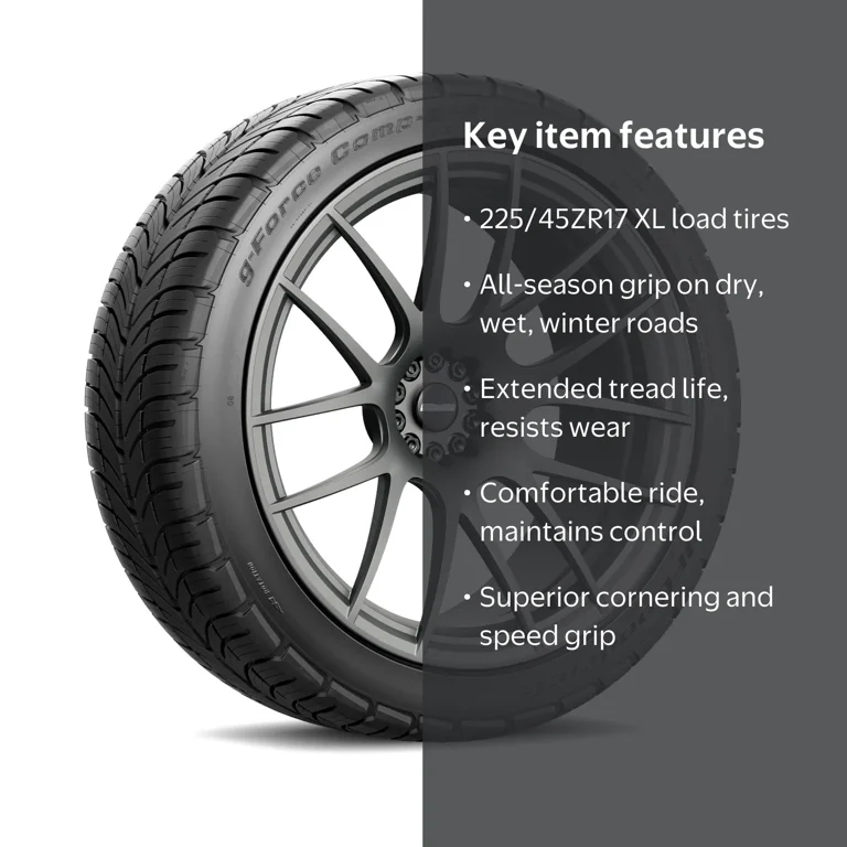 BFグッドリッチ　g-force comp-2 225/45r17 22年製 BFGoodrich, Passenger Tire, 225/45ZR17 94W XL, All Season