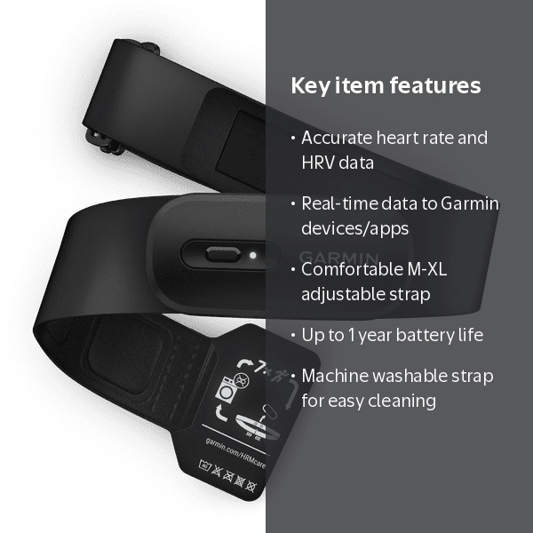Garmin HRM 200 Heart Rate Monitor, Accurate Heart Rate and HRV