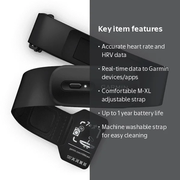 Garmin HRM 200 Heart Rate Monitor, Accurate Heart Rate and HRV