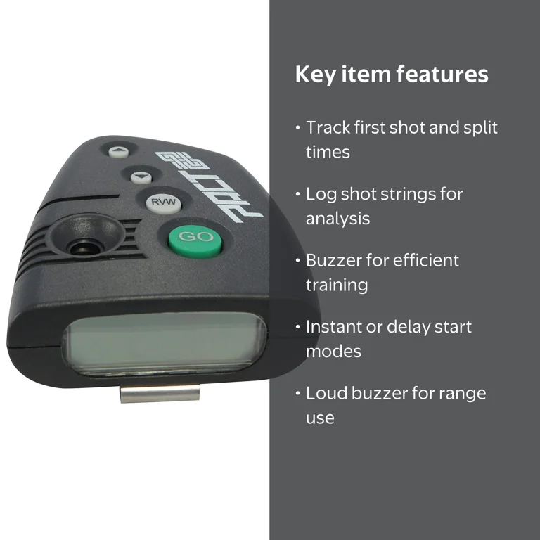 Pact Club Timer III, Shooting Timer, Ergonomic Design, Loud Buzzer