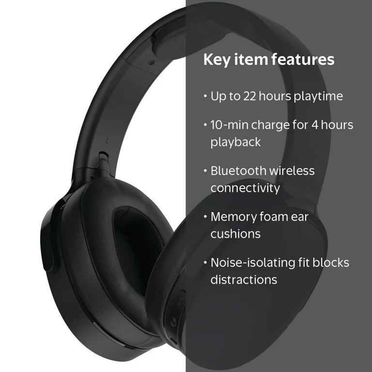 Skullcandy Hesh 3 over-ear Bluetooth Wireless Headphones in Black
