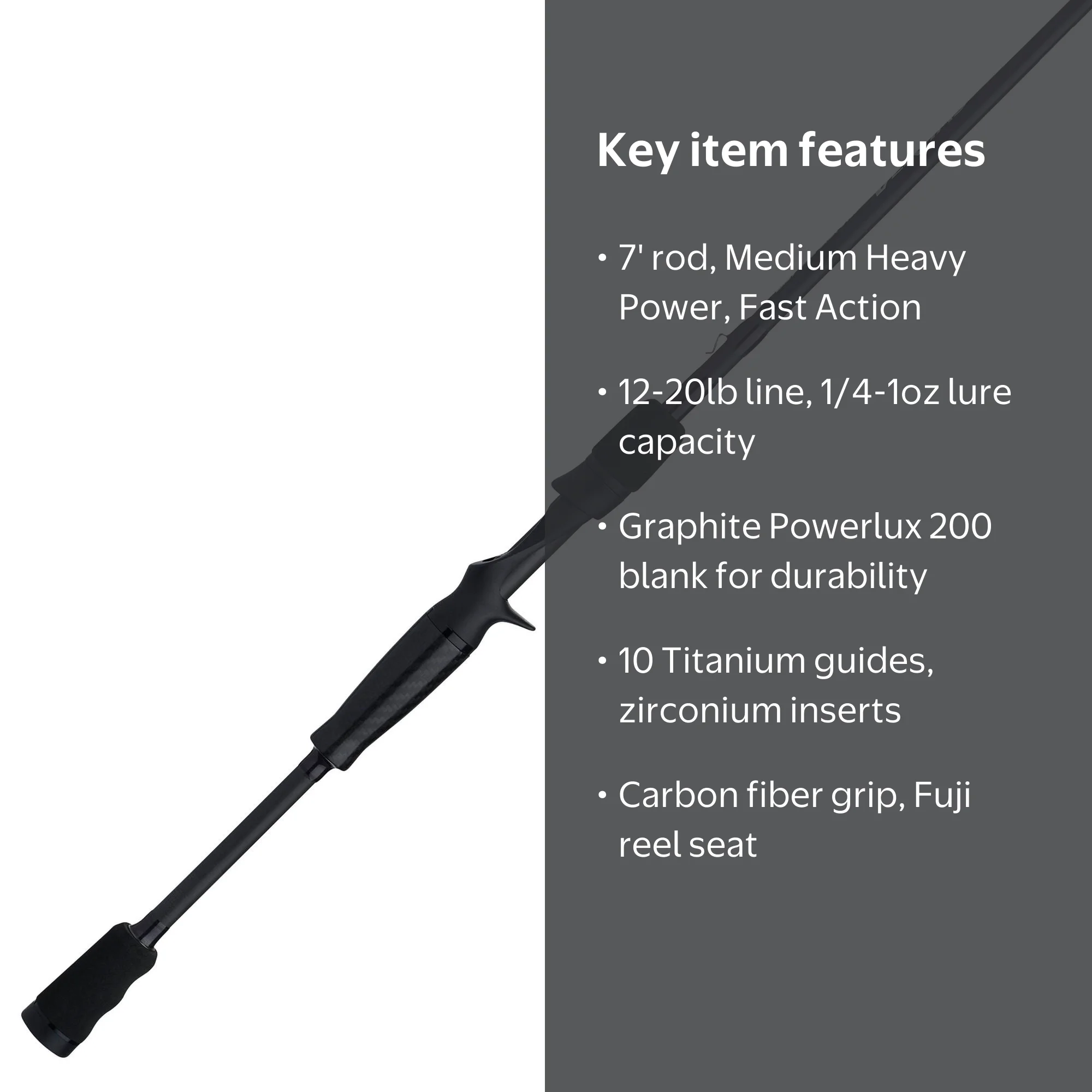 Abu Garcia Veritas Tournament™ Casting Rod, 7' Medium Heavy