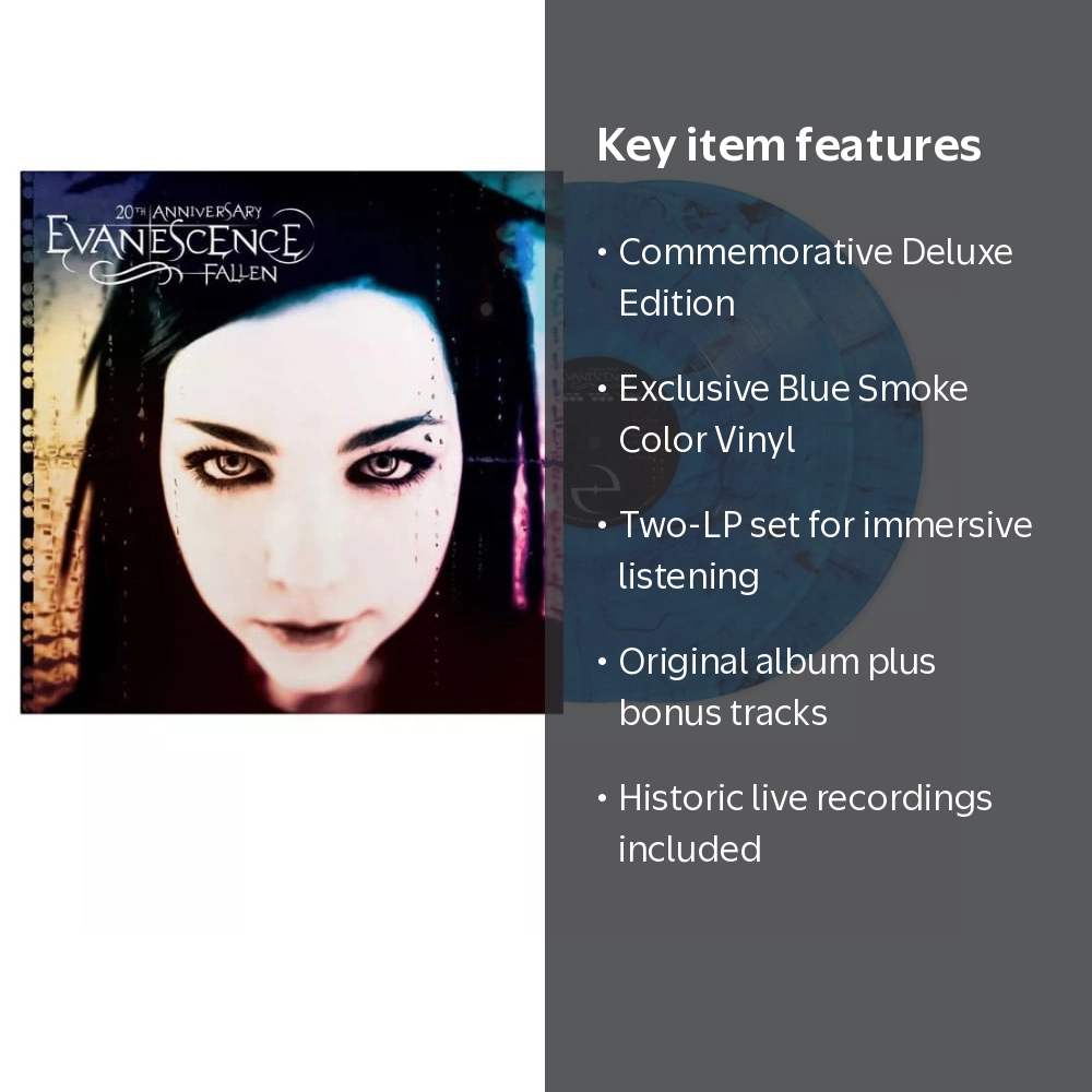 Vinyl, Evanescence - Fallen, 20th Anniversary Blue Smoke Vinyl