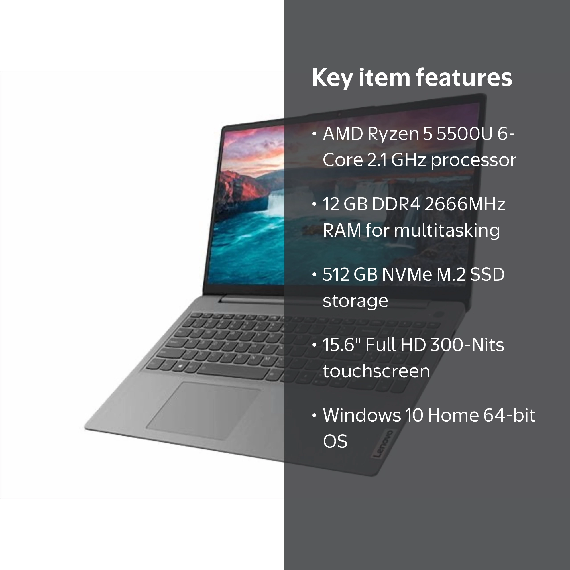 Lenovo IdeaPad 3 15ALC6 82KU - Ryzen 5 5500U / 2.1 GHz - Win 10