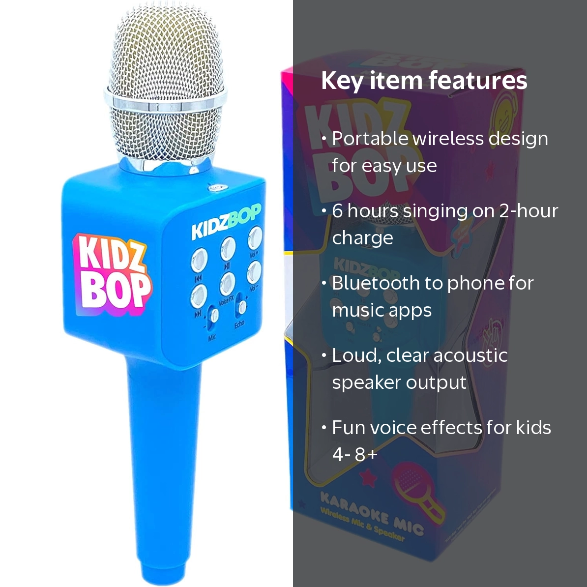 Move2Play, Kidz Bop Karaoke Bluetooth Microphone for Kids 4+