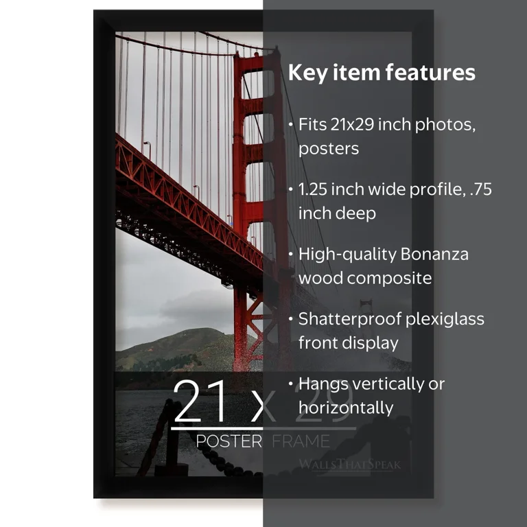 21x29 Black Picture Frame for Puzzles Posters Photos or Artwork 21x29 Black Picture Frame for Puzzles Posters Photos or Artwork