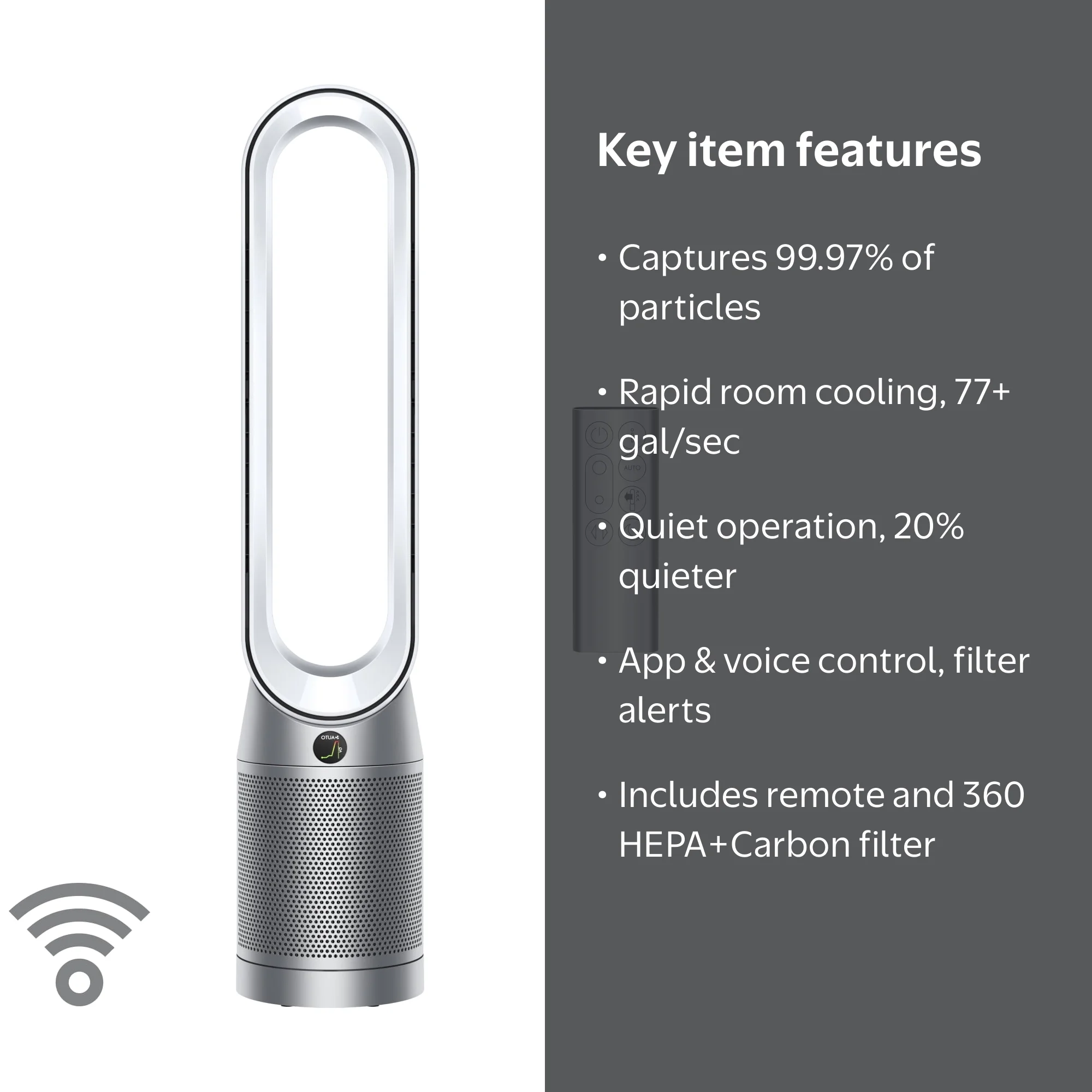 Dyson Purifier Cool Connected Tower Fan TP07 White Silver