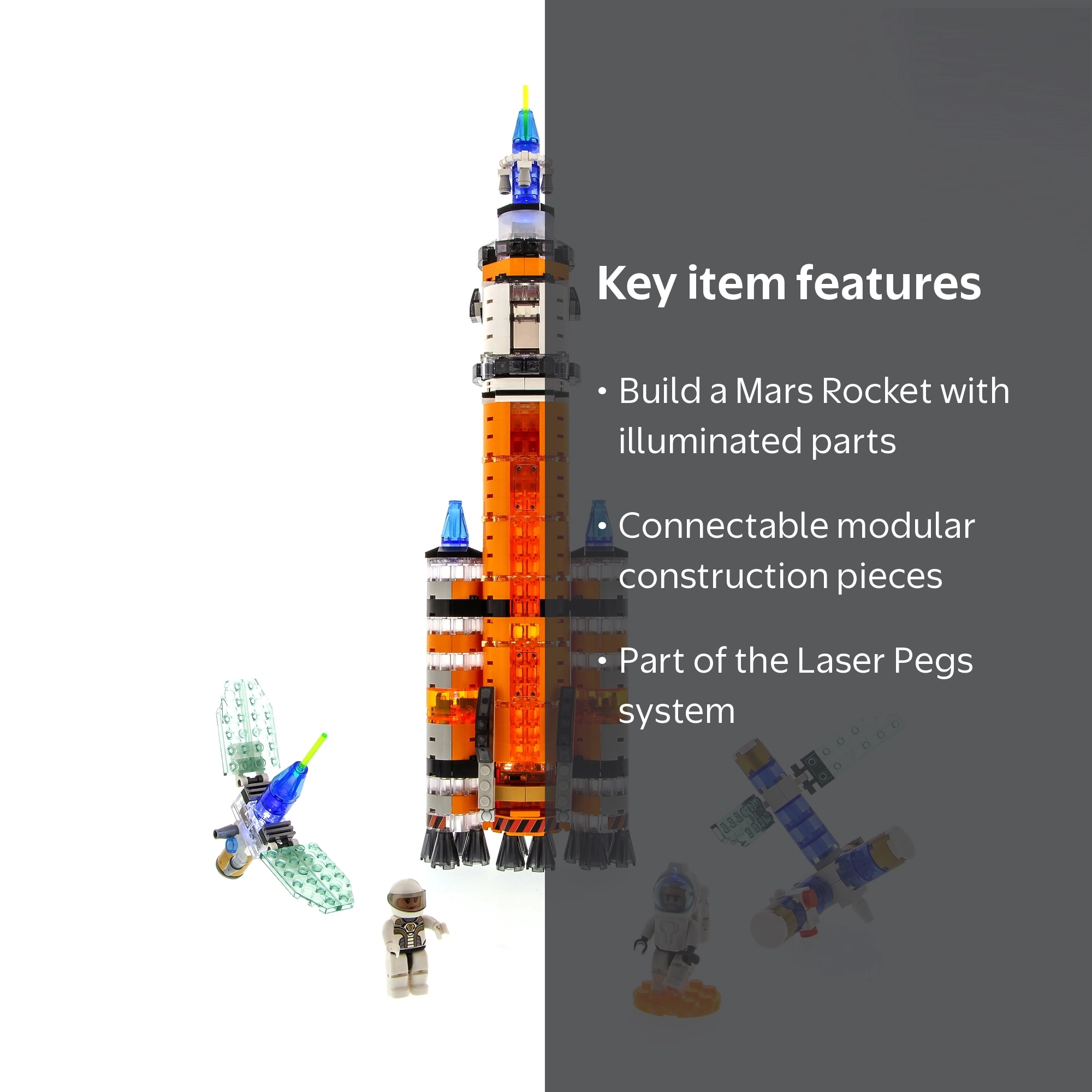 Laser Pegs Mars Rocket - Walmart.com