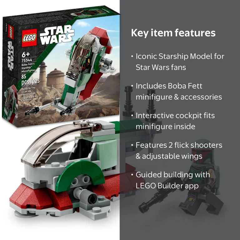 LEGO, Microfighter, Boba Fett's Starship, 85 Pieces - Walmart.com