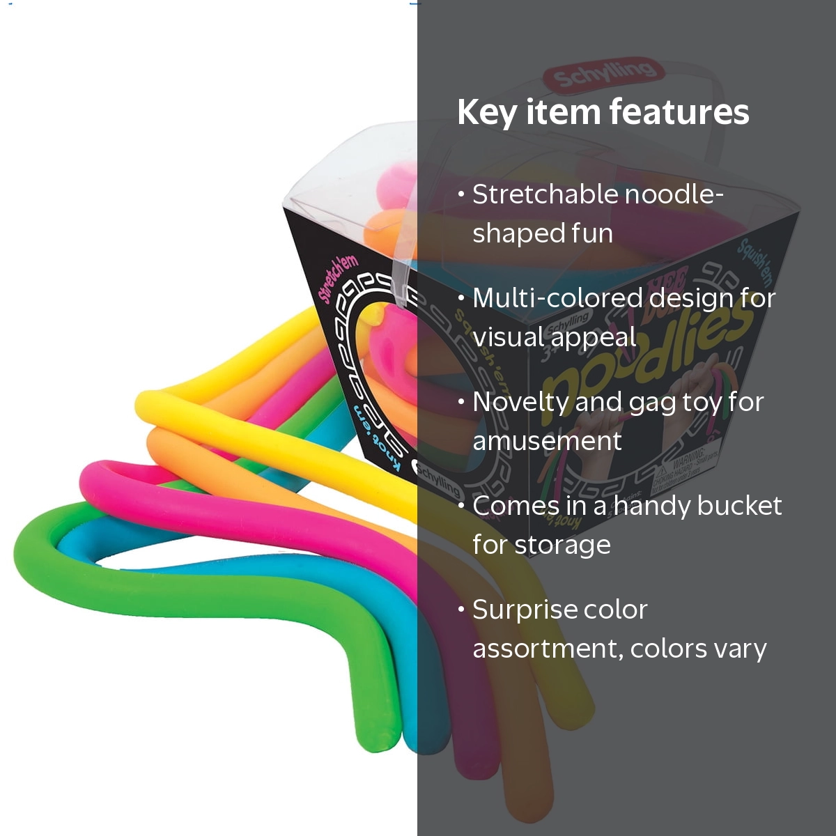NeeDoh, Toy, Multicolor, Pack of 12 Noodlies - Walmart.com