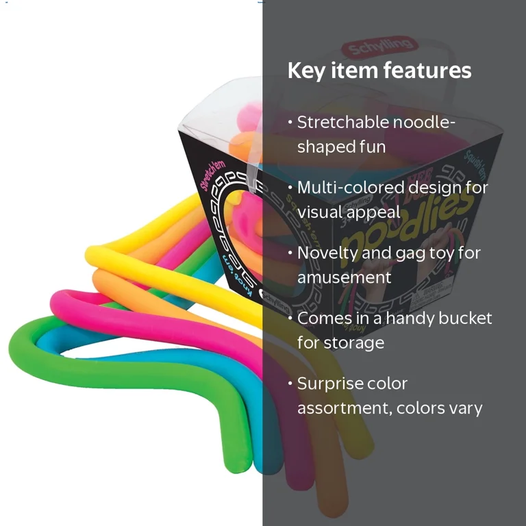 NeeDoh, Toy, Multicolor, Pack of 12 Noodlies - Walmart.com