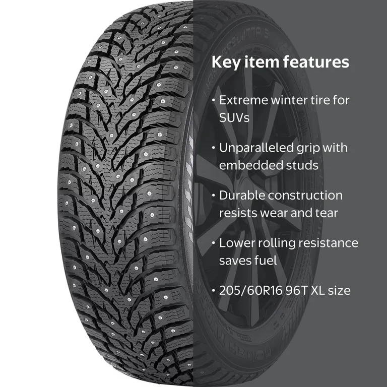 Nokian Nordman 9 Studded 205/60R16 96T XL Winter Passenger Tire