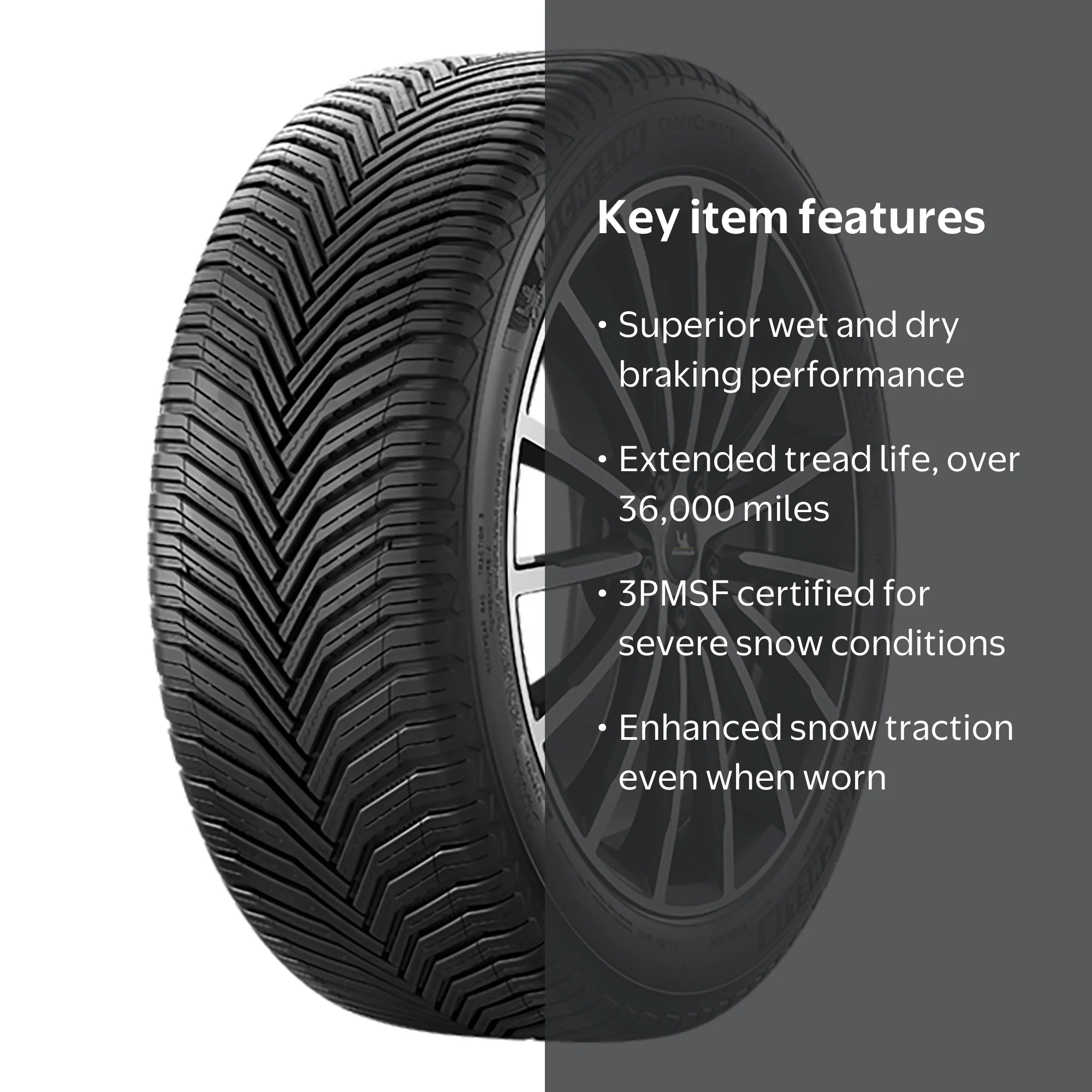 Michelin CrossClimate2 All-Season 235/40R19/XL 96V Tire Fits: 2014