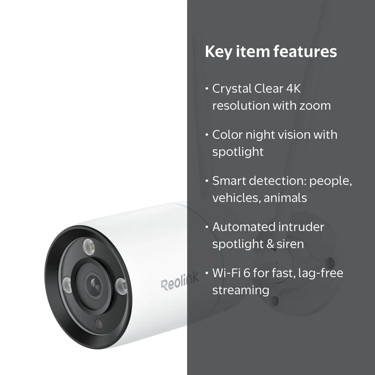 Reolink, Security Camera, RLC-810WA, 4K Wi-Fi 6 Outdoor