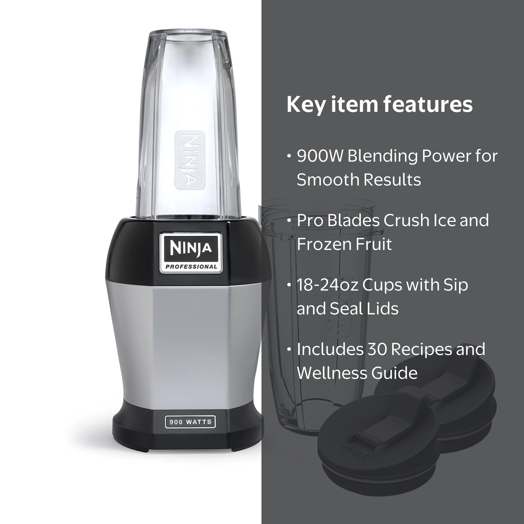Ninja BL450C, Nutri Pro Personal Blender For Juices, Shakes